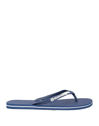 PHILIPP PLEIN Flip flops Navy Rubber