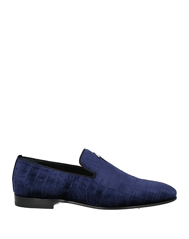 GIUSEPPE ZANOTTI Mocassino Blu navy Fibre tessili