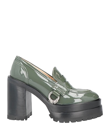 AGL Loafers Military green Soft Leather
