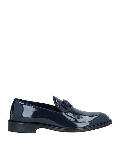PRIMO EREDE Loafers Navy Soft Leather, Textile fibers