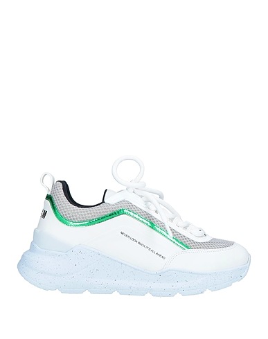 MSGM Sneakers White Soft Leather, Textile fibres
