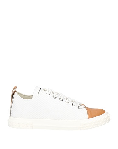 GIUSEPPE ZANOTTI Sneakers White Soft Leather, Textile fibers