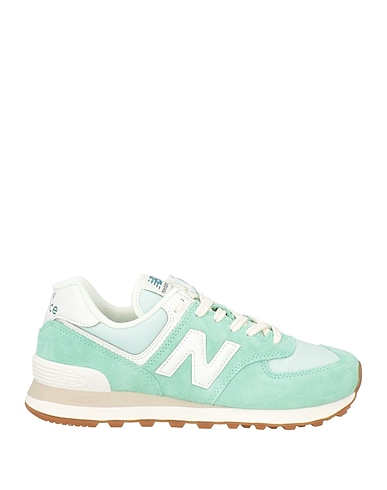 NEW BALANCE Sneakers Light green Leather, Textile fibers