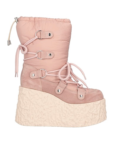 AGL Ankle boot Pink Leather, Textile fibers