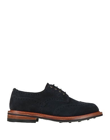 TRICKER'S Laced shoes Midnight blue Leather
