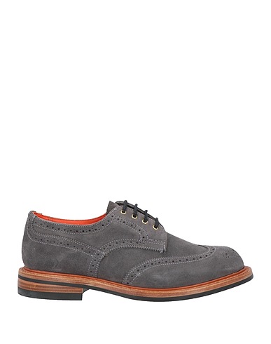TRICKER'S Laced shoes Grey Leather