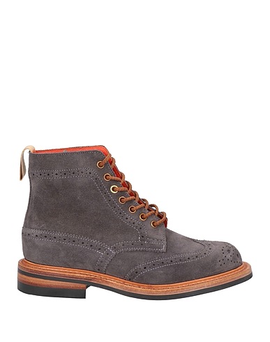 TRICKER'S ショートブーツ グレー 革（なめし加工）