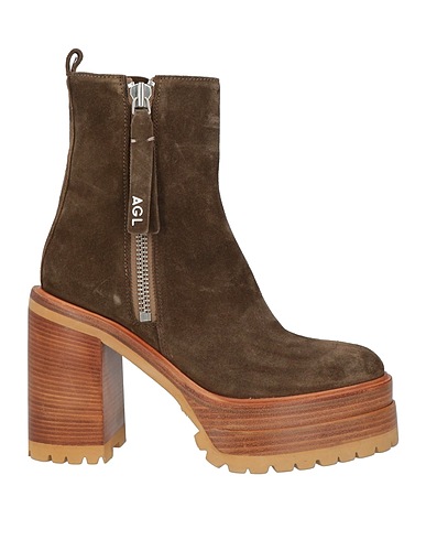 AGL Ankle boot Khaki Soft Leather