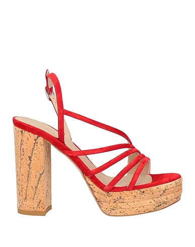 LE SILLA Mules and clogs Red Soft Leather