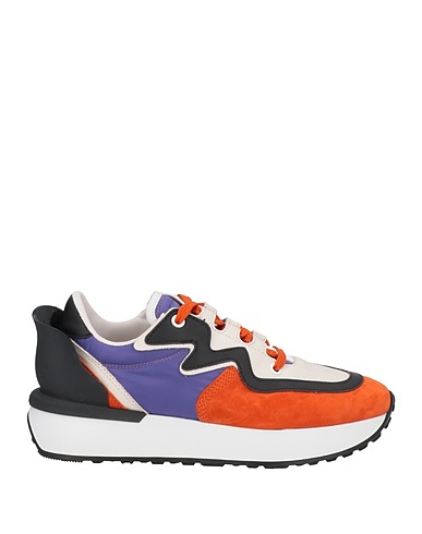 LE SILLA Sneakers Orange Soft Leather, Textile fibers