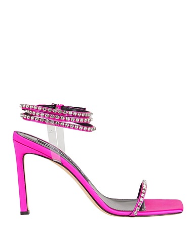 SERGIO ROSSI Sandals Fuchsia Textile fibres