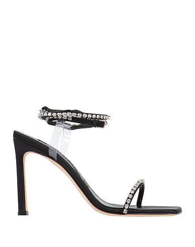 SERGIO ROSSI Sandals Black Textile fibres