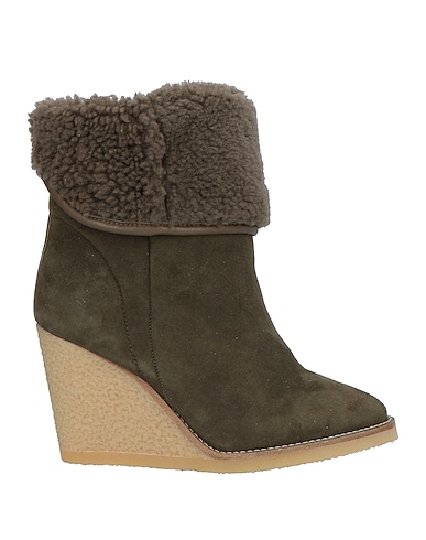 ISABEL MARANT Stivaletti Verde scuro 100% Pelle di agnello