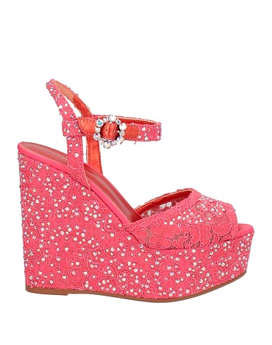 LE SILLA Sandals Coral Textile fibres