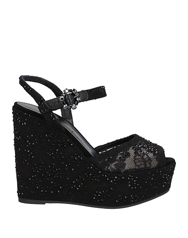 LE SILLA Sandalen Schwarz Gewebefasern