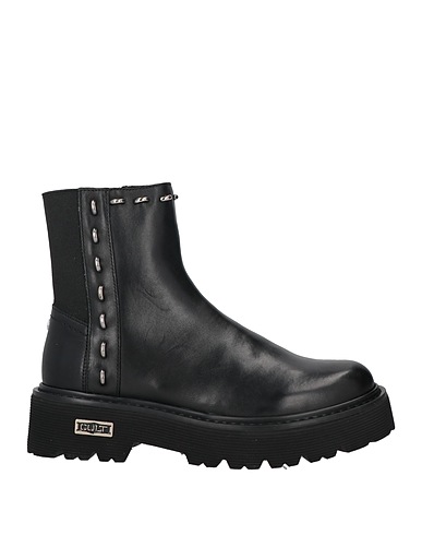 CULT Ankle boot Black Soft Leather, Textile fibres