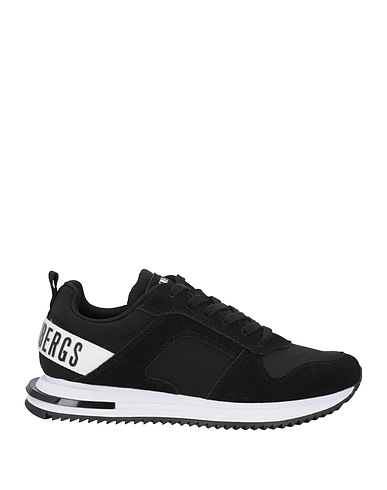 BIKKEMBERGS Sneakers Schwarz Leder, Gewebefasern