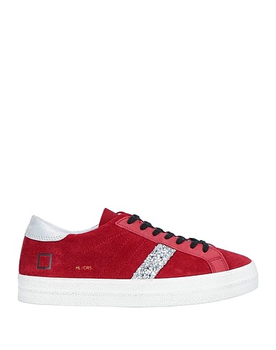 D.A.T.E. Sneakers Red Soft Leather, Textile fibres