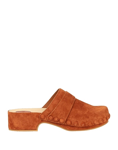 CHLOÉ ミュール＆サボサンダル タン 革（なめし加工）