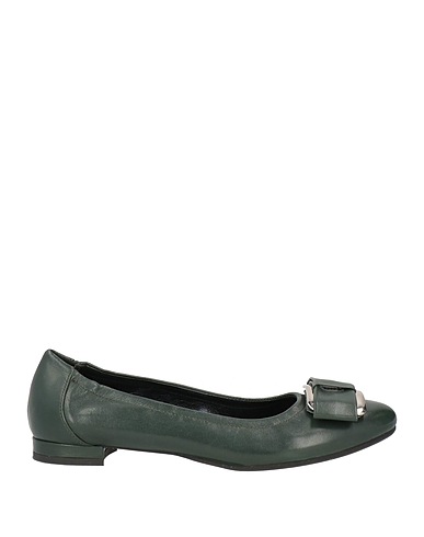 ANNA F. Ballerinas Dunkelgrün Leder