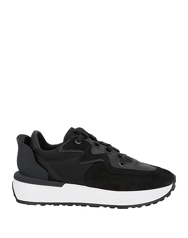 LE SILLA Sneakers Black Leather, Textile fibers