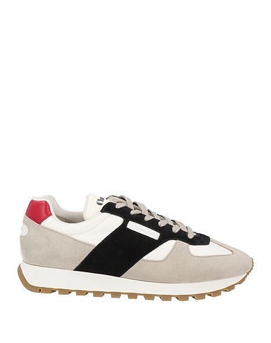 CHURCH'S Sneakers Light grey Leather, Textile fibres
