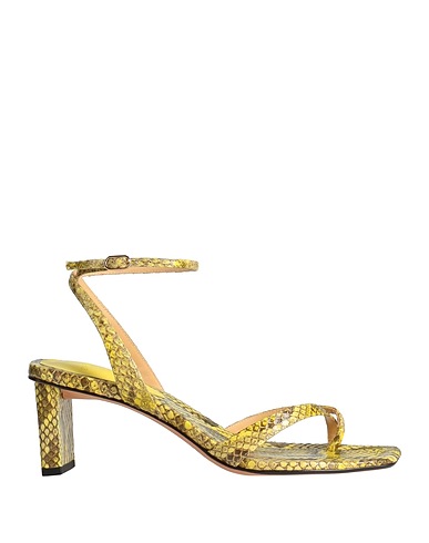 ALEXANDRE BIRMAN Dianetten Pastellgelb Tigerpythonleder