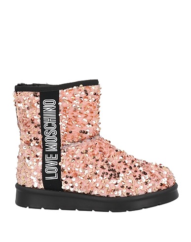 LOVE MOSCHINO Ankle boot Light pink Textile fibres