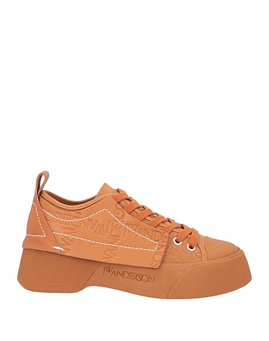 JW ANDERSON Sneakers Tan Soft Leather, Textile fibers