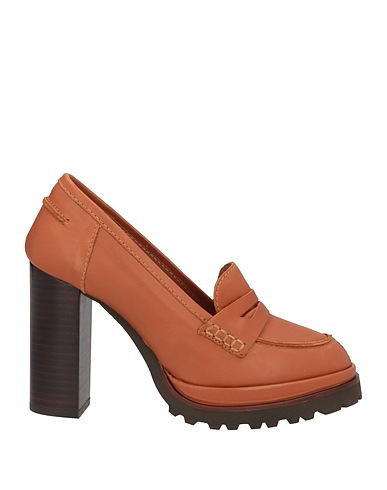 ELVIO ZANON Loafers Camel Soft Leather