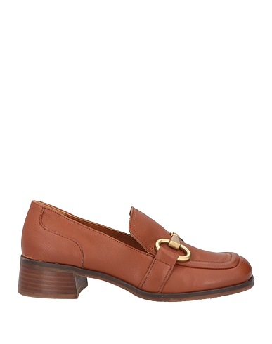 ELVIO ZANON Loafers Camel Leather