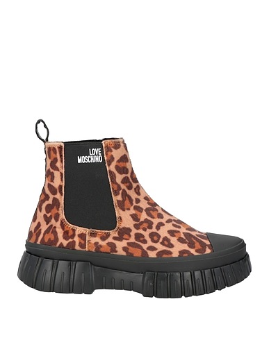 LOVE MOSCHINO Ankle boot Light brown Textile fibers
