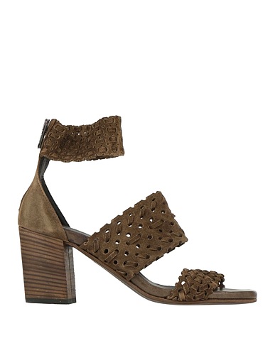 PANTANETTI Sandalen Militärgrün Leder