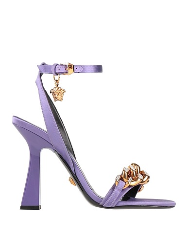 VERSACE Sandals Purple Textile fibers