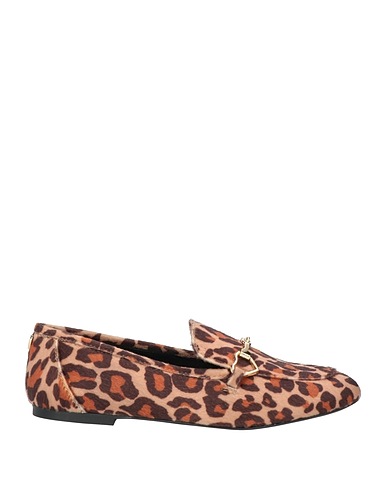 LOVE MOSCHINO Loafers Light brown Textile fibers