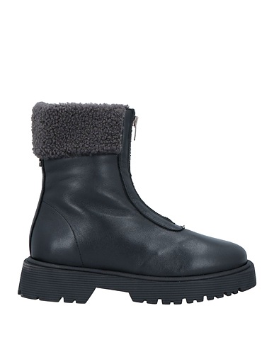 TONI PONS Ankle boot Black Soft Leather, Textile fibres
