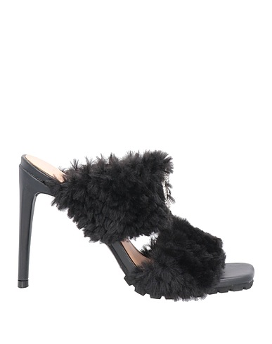 GAëLLE Paris Sandalen Schwarz Gewebefasern