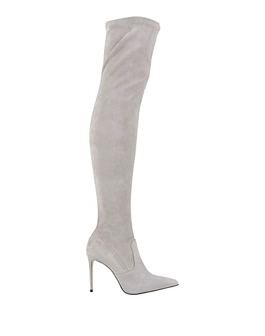 LE SILLA Stiefel Hellgrau Leder