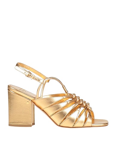 LAURENCE DACADE Sandals Gold Soft Leather