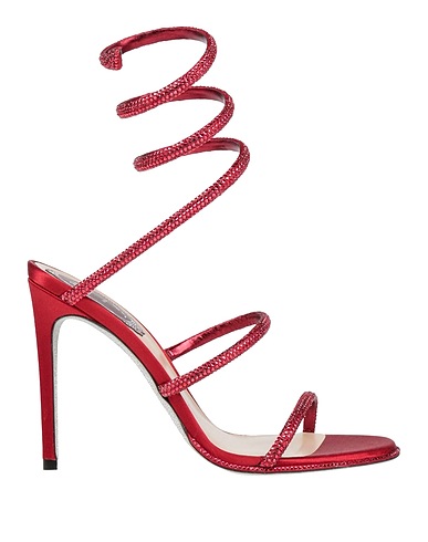 RENE' CAOVILLA Sandals Red Textile fibres
