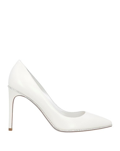 RENE' CAOVILLA Pumps Weiß Lammleder