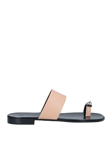 GIUSEPPE ZANOTTI Flip flops Light brown Soft Leather