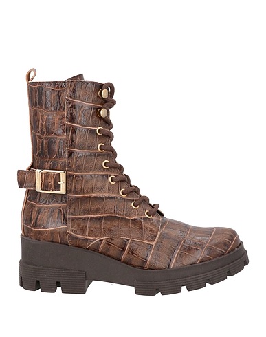 CUPLÉ Ankle boot Khaki Cow leather