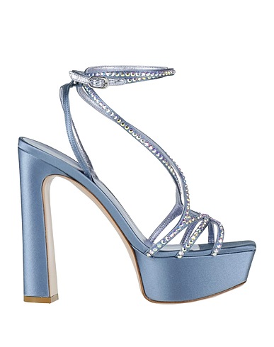 LE SILLA Sandals Pastel blue Textile fibers