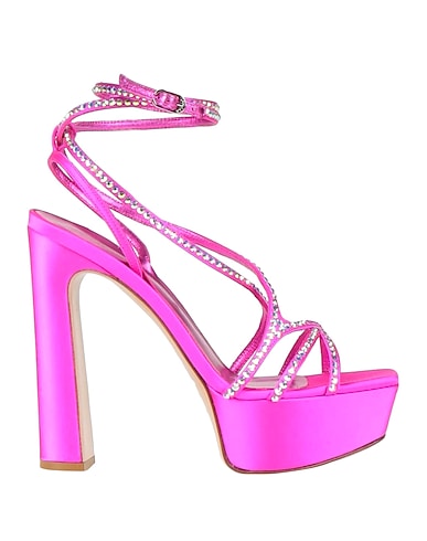 LE SILLA Sandals Fuchsia Textile fibres