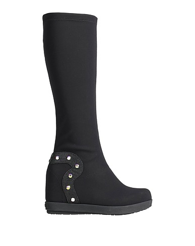 RUCOLINE Boots Black Textile fibers, Soft Leather
