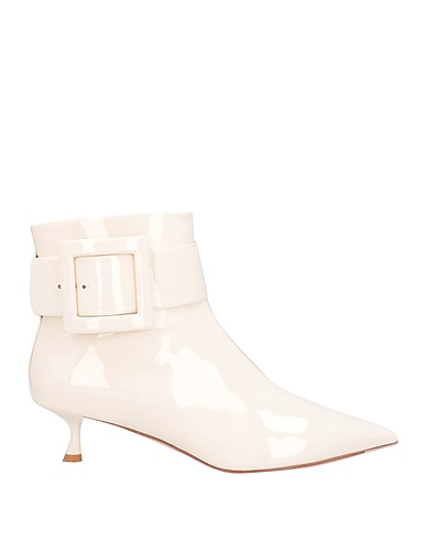 ROGER VIVIER Ankle boot Cream Soft Leather
