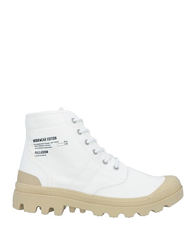 PALLADIUM Bottine Blanc Fibres textiles, Caoutchouc