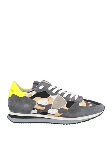 PHILIPPE MODEL Sneakers Lead Leather, Textile fibres