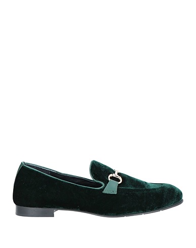 POESIE VENEZIANE Loafers Dark green Textile fibres